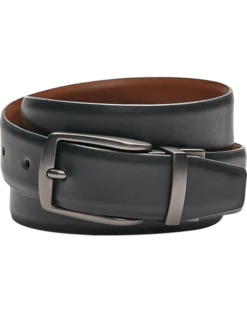 Egara Reversible Leather Belt, Black