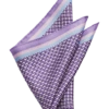 Pronto Uomo Pocket Square, Purple Check