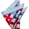 Pronto Uomo Pocket Square, Red Crisscross