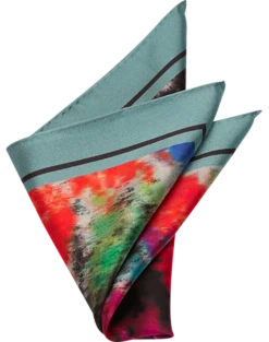 Joseph Abboud Pocket Square, Olive Contemporary Pattern