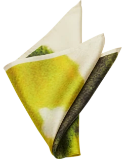 Joseph Abboud Pocket Square, Green Abstract