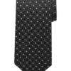 Pronto Uomo Narrow Tie, Black Dot And Diamond