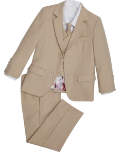 Peanut Butter Collection Slim Fit Toddlers Tuxedo, Sand