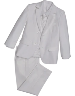 Peanut Butter Collection Slim Fit Toddlers Tuxedo, Pearl White
