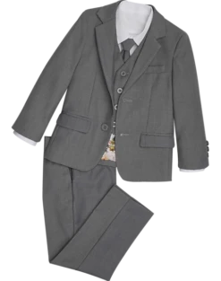 Peanut Butter Collection Slim Fit Toddlers Tuxedo, Heather Gray